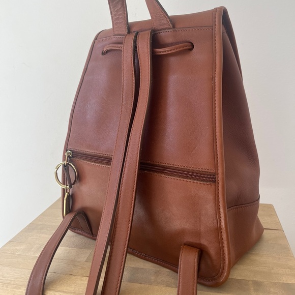 Vintage Coach 9791 British Tan/Brown Drawstring Backpack Daypack - Picture 3 of 7